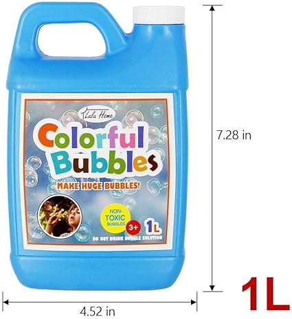 Lulu Home Concentrated Bubble Solution, 1 L/ 33.8 OZ Refill for Bubble Machines, Giant Wands, and Blowers - Up to 2.5 Gallons for Kids' Birthday Parties nirvanaguru