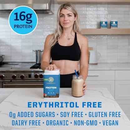 Organic Plant Based Protein Powder | Vegan Organic Protein Powder Vanilla Flavored with BCAA Amino Acids & Hemp Seed Pea Blend | Non-GMO Soy Dairy Filler & Gluten Free (Vanilla, 32 Servings) - Nirvana Guru