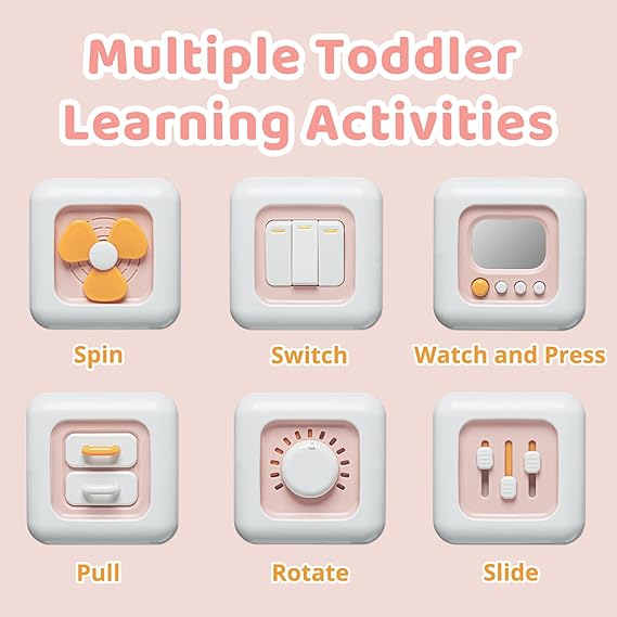 Busy Cube Toys for 1 Year Old Girl Gifts, Montessori for Baby Girl, Travel Sensory Toys for Toddlers 1-3, Learning Fine Motor Skills| 1st Birthday Girl Gifts 12 Months + nirvanaguru