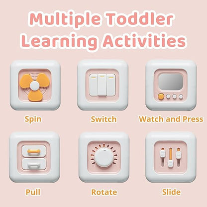 Busy Cube Toys for 1 Year Old Girl Gifts, Montessori for Baby Girl, Travel Sensory Toys for Toddlers 1-3, Learning Fine Motor Skills| 1st Birthday Girl Gifts 12 Months + nirvanaguru