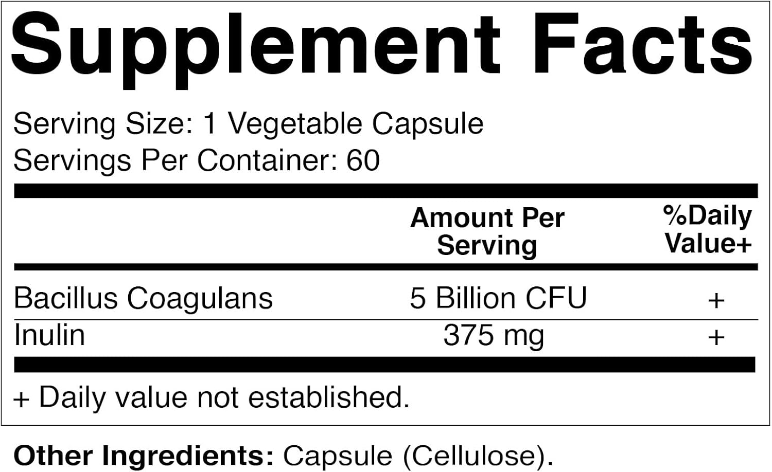 Vitamatic Bacillus Coagulans Shelf Stable Probiotic Supplement - Promote GI Digestive Health - 60 Vegetable Capsules - Survives Stomach Acids - Nirvana Guru