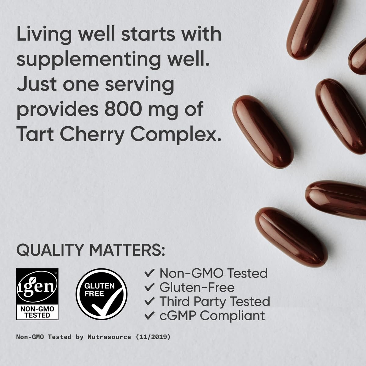 Sports Research Tart Cherry Capsules - Made from Montmorency Tart Cherries - Non-GMO & Gluten Free - 60 Liquid Softgels - Nirvana Guru