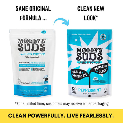 Molly's Suds Super Powder Detergent | Extra Strength Laundry Soap, Stain Fighting | Sensitive Skin | Simple, Effective Ingredients | 60 Loads - Lavender