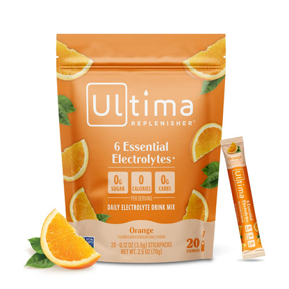 Ultima Replenisher Daily Electrolyte Powder Drink Mix – Sugar Free – Original Variety, 20 Stickpacks – Hydration Packets with 6 Electrolytes and Minerals – Keto Friendly, Vegan, Non-GMO - Nirvana Guru