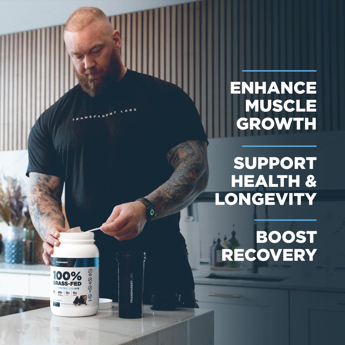 Transparent Labs Grass-Fed Whey Protein Isolate - Naturally Flavored, Gluten Free Whey Protein Powder with 28g of Protein per Serving & 9 Amino Acids - 30 Servings, Milk Chocolate Nirvana Guru