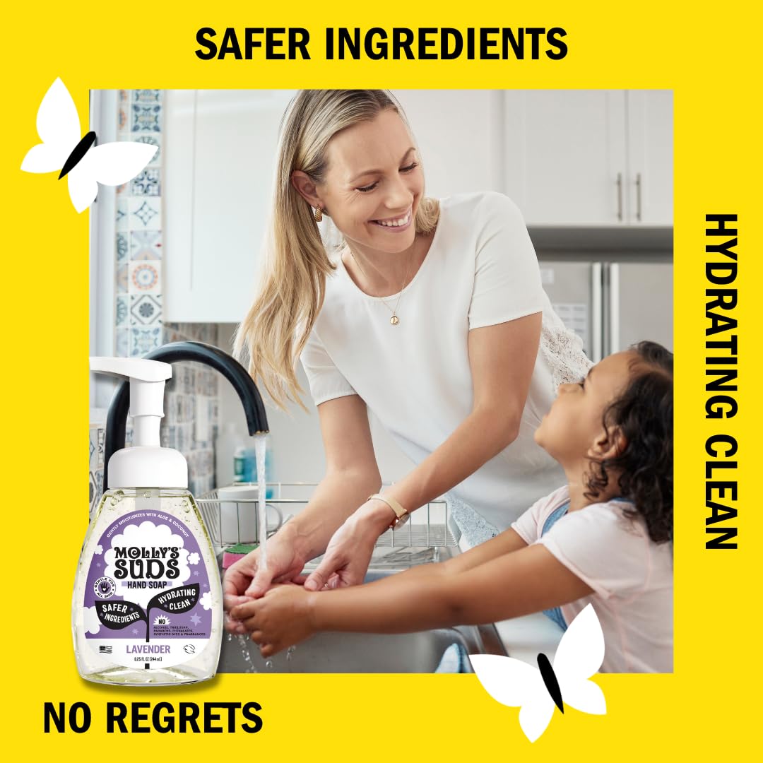 Molly's Suds Foaming Hand Soap - Made with Aloe and Coconut Oil | Moisturizing Hand Wash | Clean Ingredients, Infused with Essential Oils | Citrus Grove - 8.25 Oz (Pack of 3) Nirvana Guru