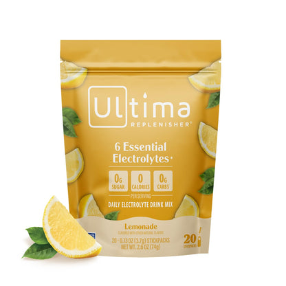 Ultima Replenisher Daily Electrolyte Powder Drink Mix – Sugar Free – Original Variety, 20 Stickpacks – Hydration Packets with 6 Electrolytes and Minerals – Keto Friendly, Vegan, Non-GMO - Nirvana Guru