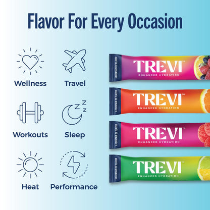 TREVI™ Sugar Free Electrolytes - Drink Mix Hydration Powder Packets - 28 Count - Variety Pack 1