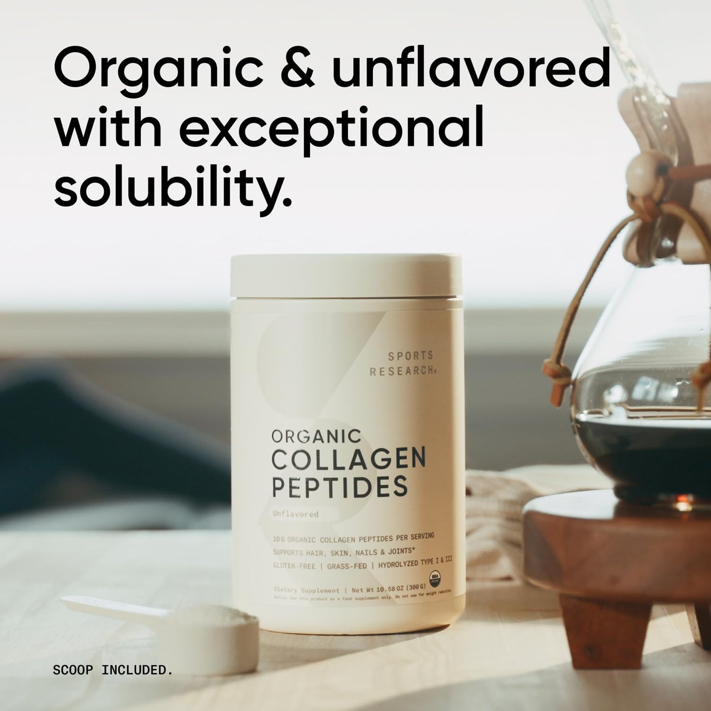 Sports Research Organic Collagen Peptides Unflavored - Nirvana Guru