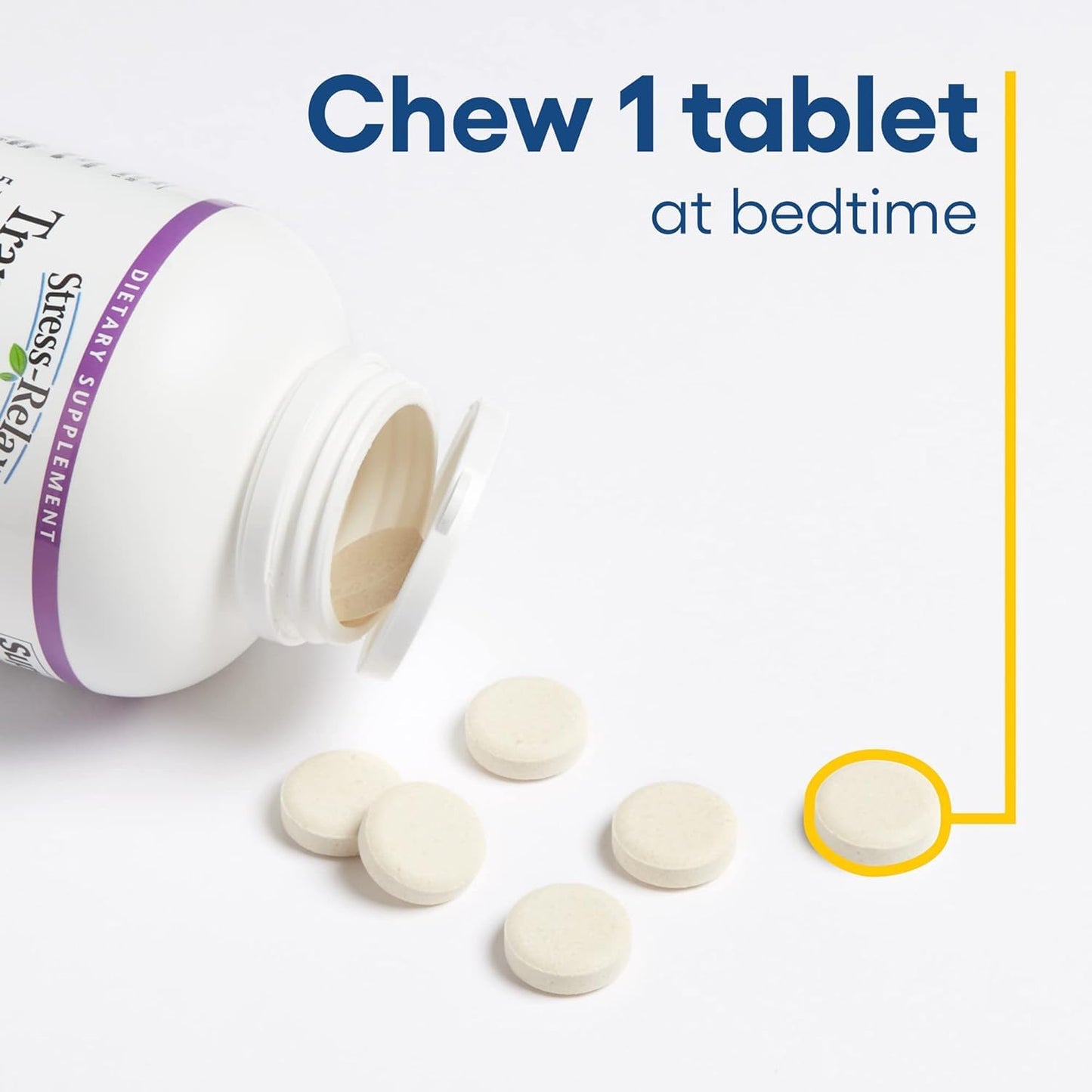 Natural Factors Stress-Relax Tranquil Sleep Chewable, Supports The Full Sleep Cycle, 120 Tablets - Nirvana Guru