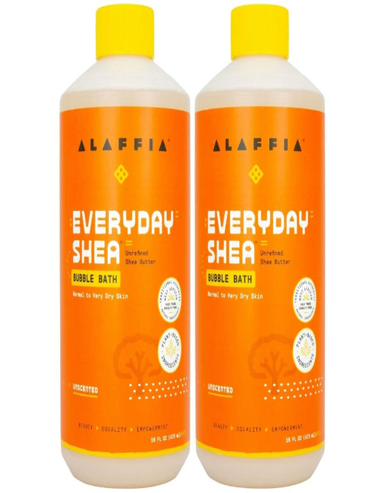 Alaffia Everyday Shea Bubble Bath, Soothing Support for Deep Relaxation and Soft Moisturized Skin, Made with Fair Trade Shea Butter, Cruelty Free, No Parabens, Vegan, Lavender, 16 Fl Oz - Nirvana Guru
