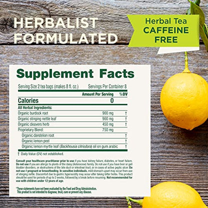 Traditional Medicinals Tea, Organic Everyday Detox Lemon, Supports Healthy Skin & Liver Function, Detox, 16 Tea Bags - Nirvana Guru