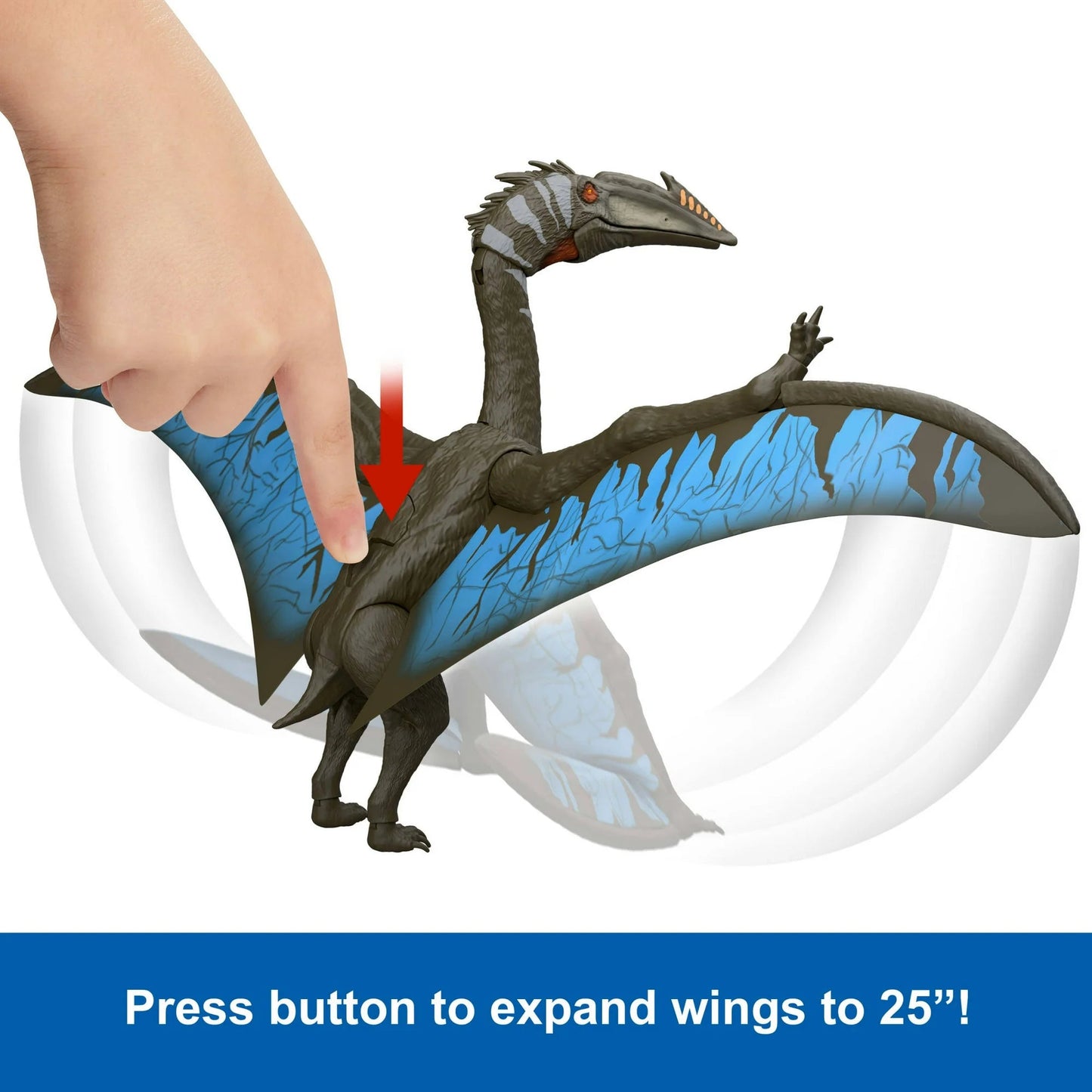 Jurassic World Rebirth Quetzalcoatlus Action Figure, Winged Dinosaur Toy with Sound, Aerial Ambush nirvanaguru