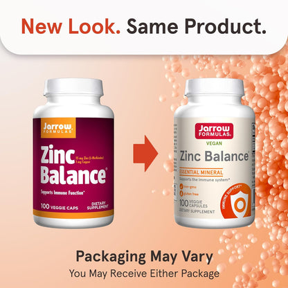 Jarrow Formulas Zinc Balance 15 mg - 100 Servings (Veggie Caps) - Includes Copper - Essential Mineral for Immune System Support - Immune Support Supplement - Gluten Free Zinc Copper Supplement - Vegan - Nirvana Guru
