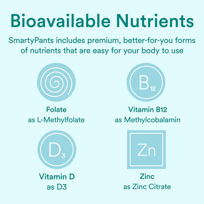 SmartyPants Prenatal Vitamins for Women, Sugar Free Multivitamin Gummies: Methylfolate, Omega 3 (ALA) Vitamin D3, C, Vitamin B12, B6, A, K & Zinc, Inositol, Erythritol Free, 60 Count (20 Day Supply) Nirvana Guru