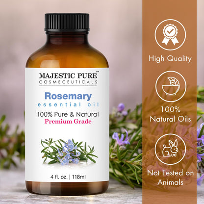 Majestic Pure Lavender Essential Oil with Glass Dropper | 100% Pure and Natural Lavender Oil | Premium Grade Essential Oils for Diffusers, Skin, Aromatherapy, Massage | 4 Fl Oz - Nirvana Guru