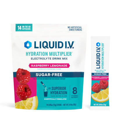 Liquid I.V. Sugar-Free Hydration Multiplier - Lemon Lime – Hydration Powder Packets | Electrolyte Drink Mix | Easy Open Single-Serving Stick | Non-GMO | 14 Sticks - Nirvana Guru