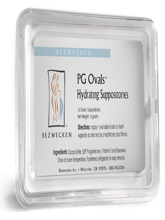 Bezwecken – PG Ovals – 16 Oval Suppositories – Same Trusted Formula, New Improved Shape – Professionally Formulated to Alleviate Vaginal Dryness in Women of All Ages – Progesterone-Only Alternative Nirvana Guru