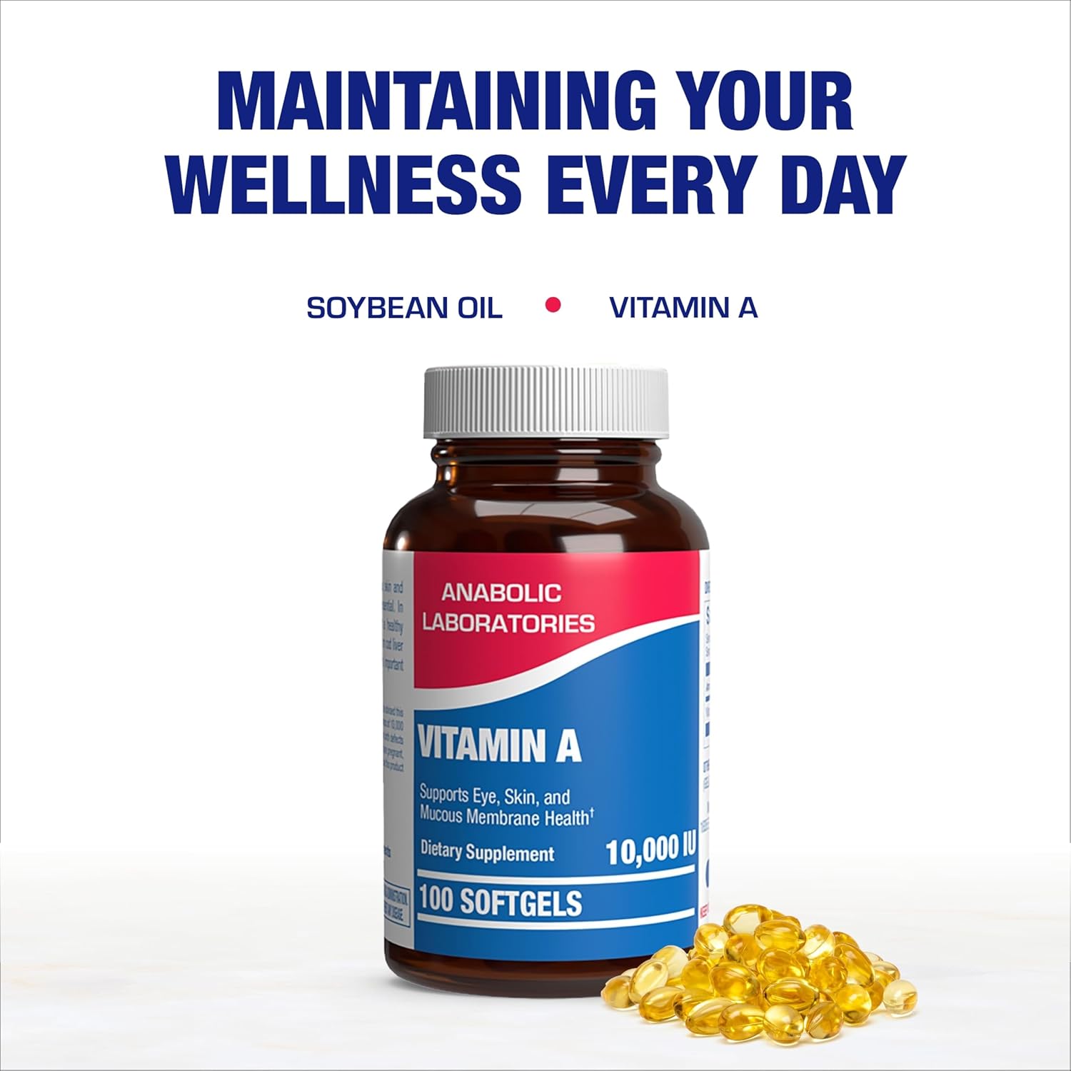 Vitamin A 10000 IU Softgels - Clinical Formula Vitamin A Supplement from Cod Liver Oil with Broad Spectrum Retinoids for Eye Care Vision Support & Reproductive Health - Made in The USA - 100 Servings Nirvana Guru