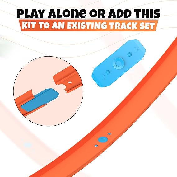 Replacement Track Set Building Pieces for Hot Wheels Toy Cars 86-Piece Straight Track Set, Connectors Included, 40 Feet of Track nirvanaguru