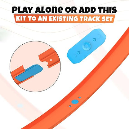 Replacement Track Set Building Pieces for Hot Wheels Toy Cars 86-Piece Straight Track Set, Connectors Included, 40 Feet of Track nirvanaguru