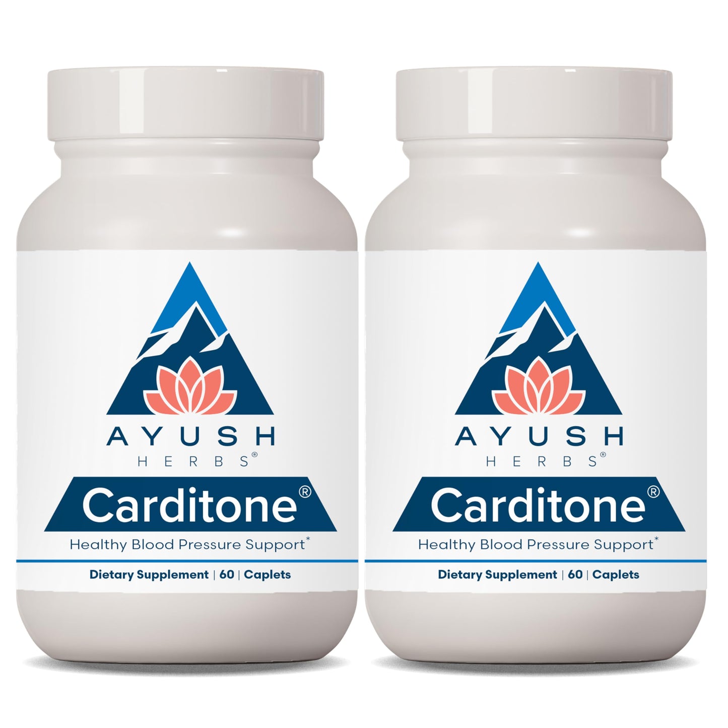 Ayush Herbs Carditone - Natural Heart Health Supplement for Women & Men, BP Formula, Holistic Heart Support with Rauwolfia, Arjuna, Calcium, and Magnesium - 60 Vegetarian Caplets (1 Count) Nirvana Guru