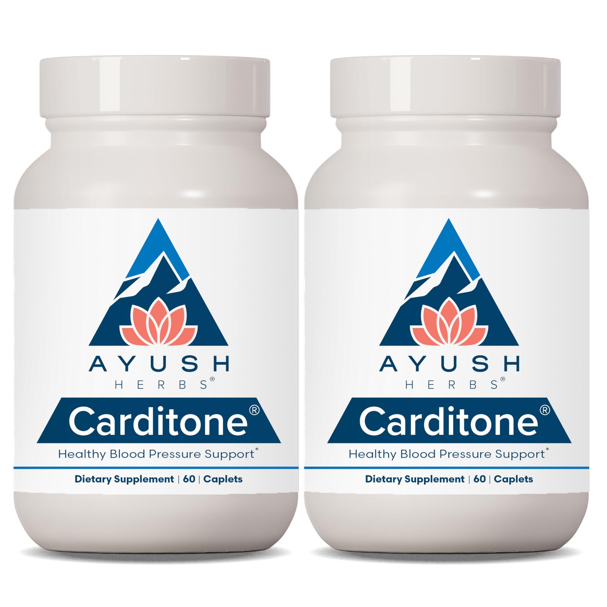 Ayush Herbs Carditone - Natural Heart Health Supplement for Women & Men, BP Formula, Holistic Heart Support with Rauwolfia, Arjuna, Calcium, and Magnesium - 60 Vegetarian Caplets (1 Count) Nirvana Guru