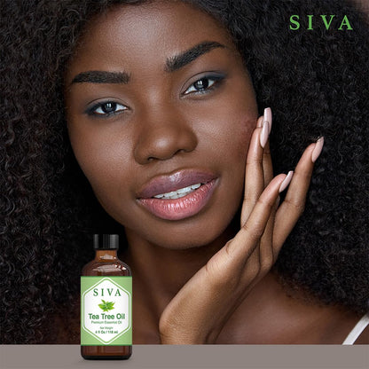 SIVA Lavender Essential Oil - 4 Fl Oz – Natural Lavender Oil - for Diffuser, Face, Skin Care, Aromatherapy, Hair Care, Scalp and Body Massage - with Dropper - Nirvana Guru