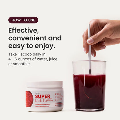 HumanN SuperBeets Beet Root Powder - Non-GMO Beetroot Superfood - Nitric Oxide Supplement for Heart Health, Circulation & Blood Pressure Support - Black Cherry, 30 Servings - Nirvana Guru