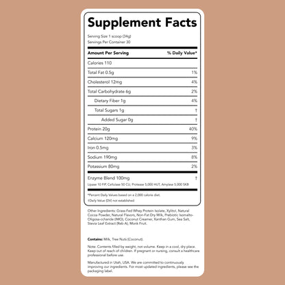 Clean Simple Eats Whey Protein Powder, Simply Vanilla Flavor Naturally Sweetened, 100% Grass Fed Protein Powder with Digestive Enzymes & No Artificial Ingredients, Gluten Free, 30 Servings