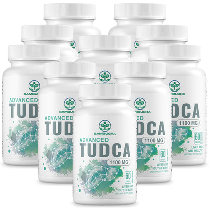 TUDCA Liver Supplements 1100mg, 3rd Party Tested Ultra Strength Bile Salt TUDCA Supplement, Liver Support for Liver Cleanse Detox and Repair, 60 Capsules Nirvana Guru