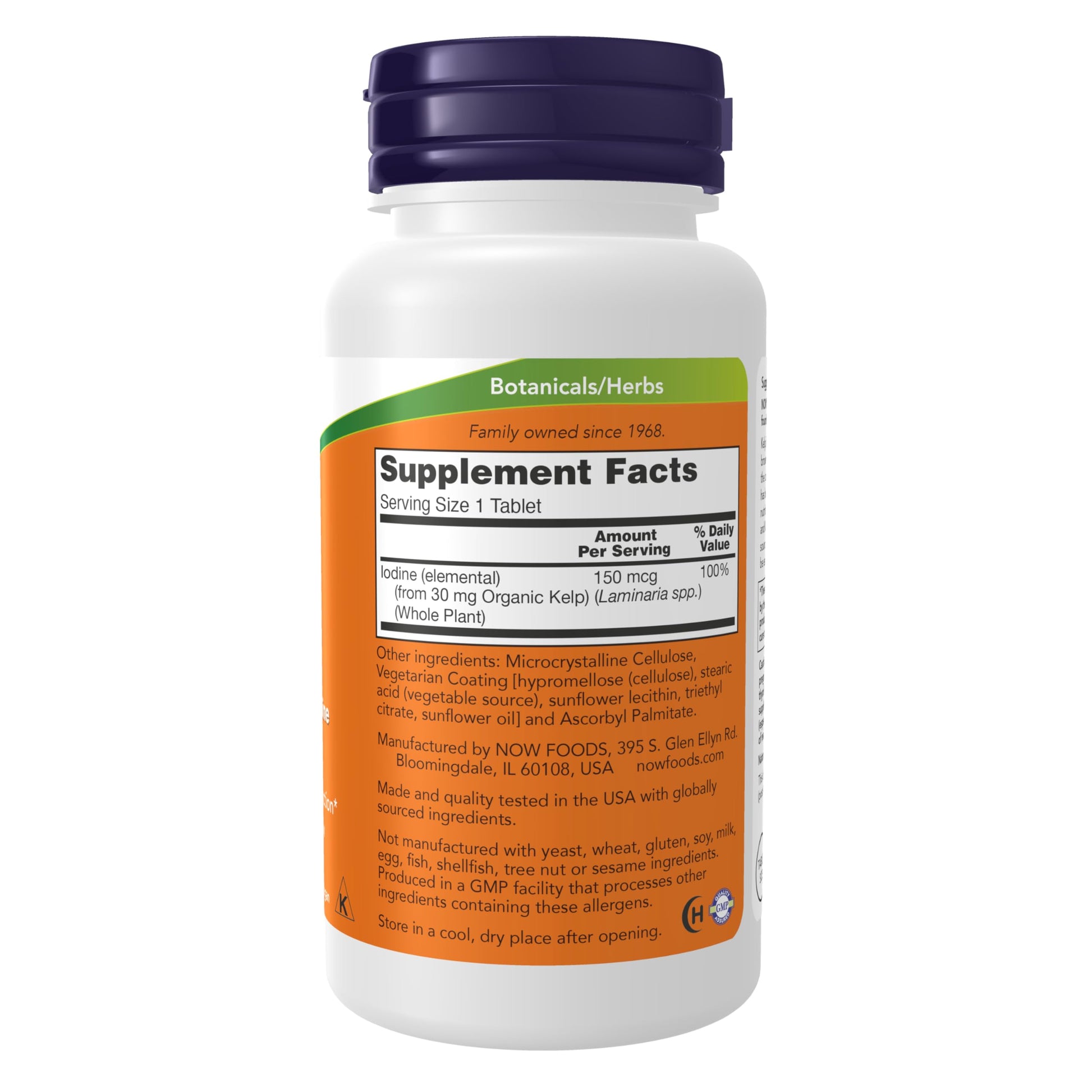 NOW Foods Supplements, Kelp 150 mcg of Natural Iodine, Easier to Swallow Tablet, Super Green, 200 Tablets Nirvana Guru