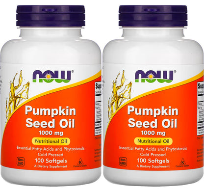 NOW Foods Supplements, Pumpkin Seed Oil 1000 mg with Essential Fatty Acids and Phytosterols, Cold Pressed, 200 Softgels - Nirvana Guru