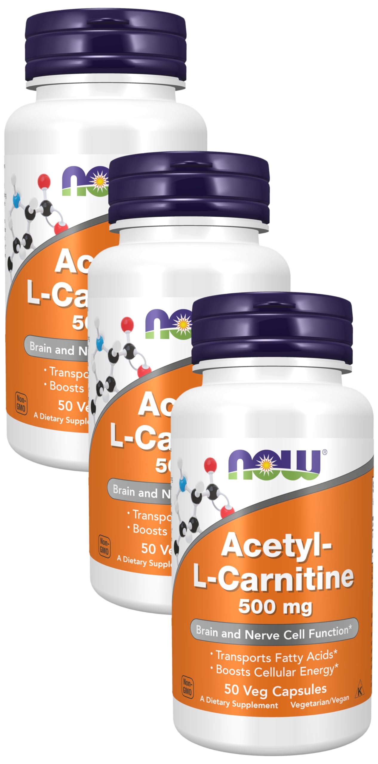 NOW Foods Supplements, Acetyl-L Carnitine 500 mg, Amino Acid, Brain And Nerve Cell Function*, 200 Veg Capsules - Nirvana Guru