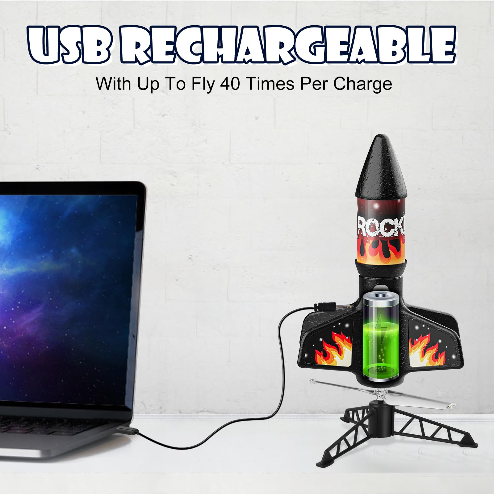 Rocket Launcher for Kids, Self Launching Motorized Air Rocket Toy, Outdoor Toys for Ages 8-12, Model Rockets with Parachute Safely Land, Spaceship Launch up to 200 ft Birthday Gifts for Boys Nirvana Guru