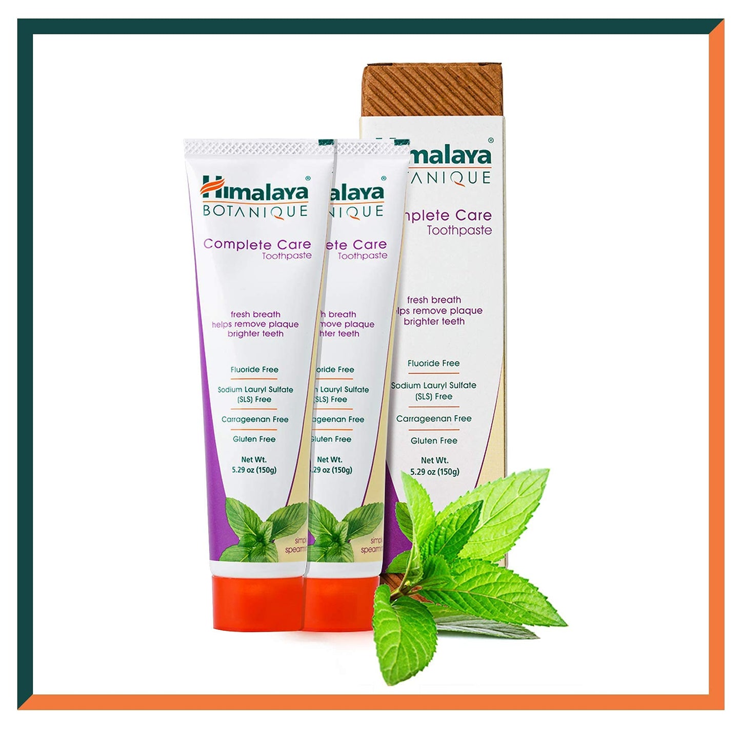 Himalaya Botanique Complete Care Toothpaste, Variety Pack - Fluoride Free Toothpaste for Clean Teeth & Fresh Breath - Vegan, Gluten Free, No Artificial Flavors, 5.29 oz (Pack of 4) - Nirvana Guru