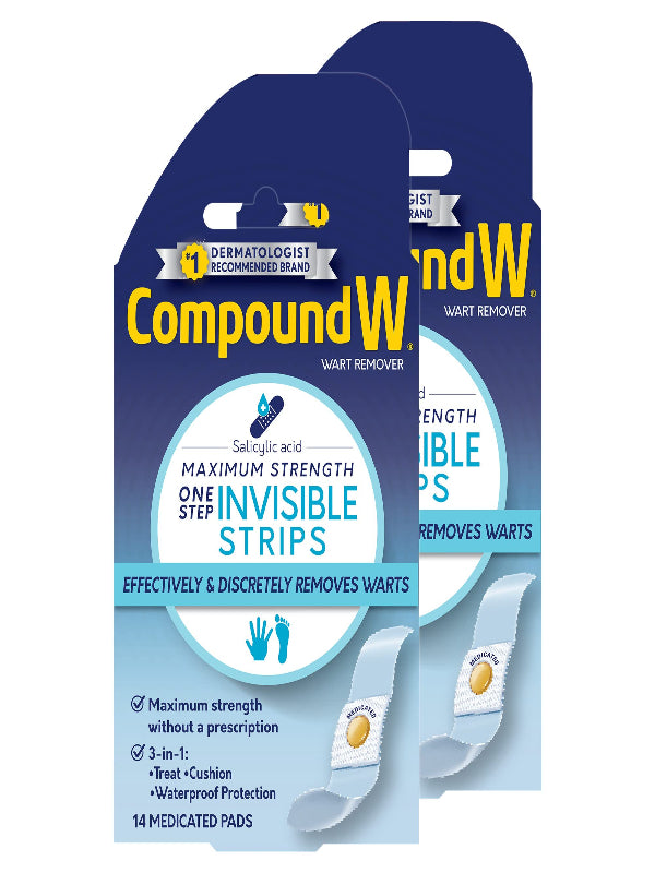 Compound W Wart Remover Maximum Strength One Step Pads, 14 Medicated Pads