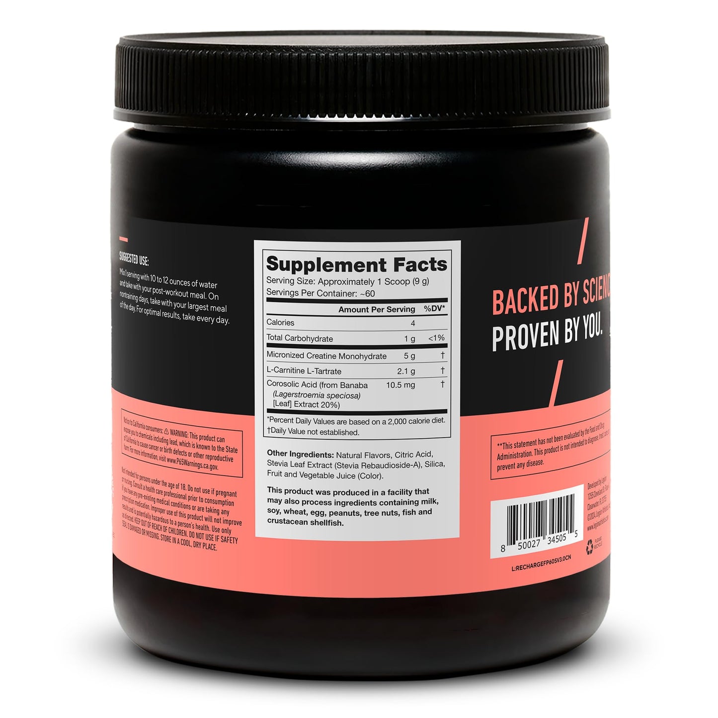 LEGION Recharge Post Workout Drink - Micronized Creatine Monohydrate Natural Post Workout Recovery Drink - Muscle Builder & Recovery Booster Post Workout Supplements (Strawberry Lemonade, 30 Servings) Nirvana Guru