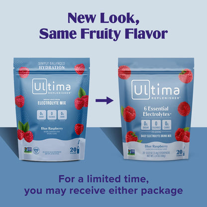 Ultima Replenisher Daily Electrolyte Powder Drink Mix – Sugar Free – Original Variety, 20 Stickpacks – Hydration Packets with 6 Electrolytes and Minerals – Keto Friendly, Vegan, Non-GMO - Nirvana Guru
