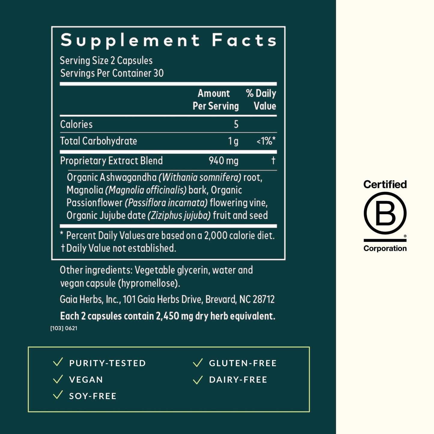 Gaia Herbs SleepThru - Natural Sleep Support Supplement with Organic Ashwagandha Root, Organic Magnolia Bark, Passionflower, and Jujube Date - 60 Vegan Liquid Phyto-Capsules (30-Day Supply) - Nirvana Guru