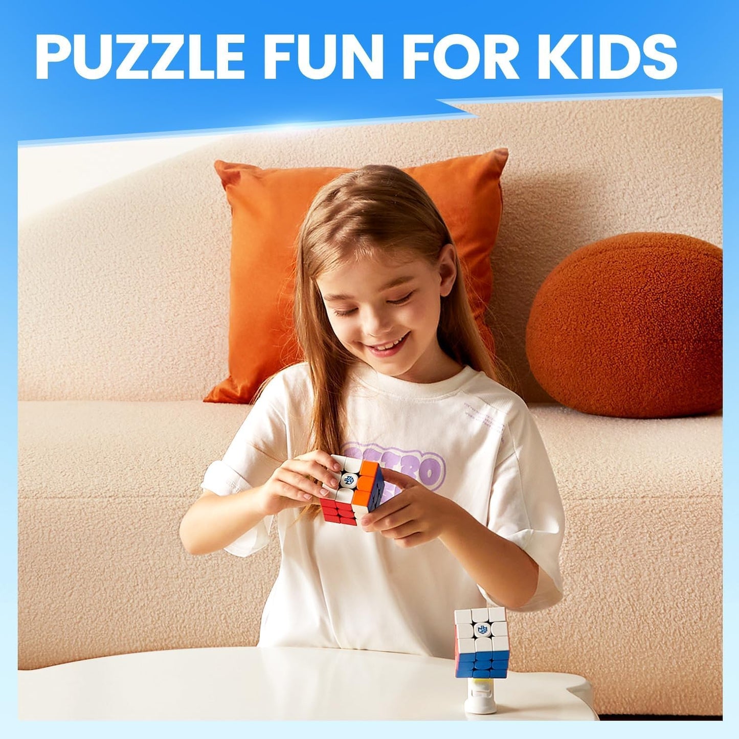 GAN 356 M, Speed Cube 3x3 Magnetic Speedcube Stickerless 356M Fidget Toys for Kids Adults, No Extra GES Nirvana Guru