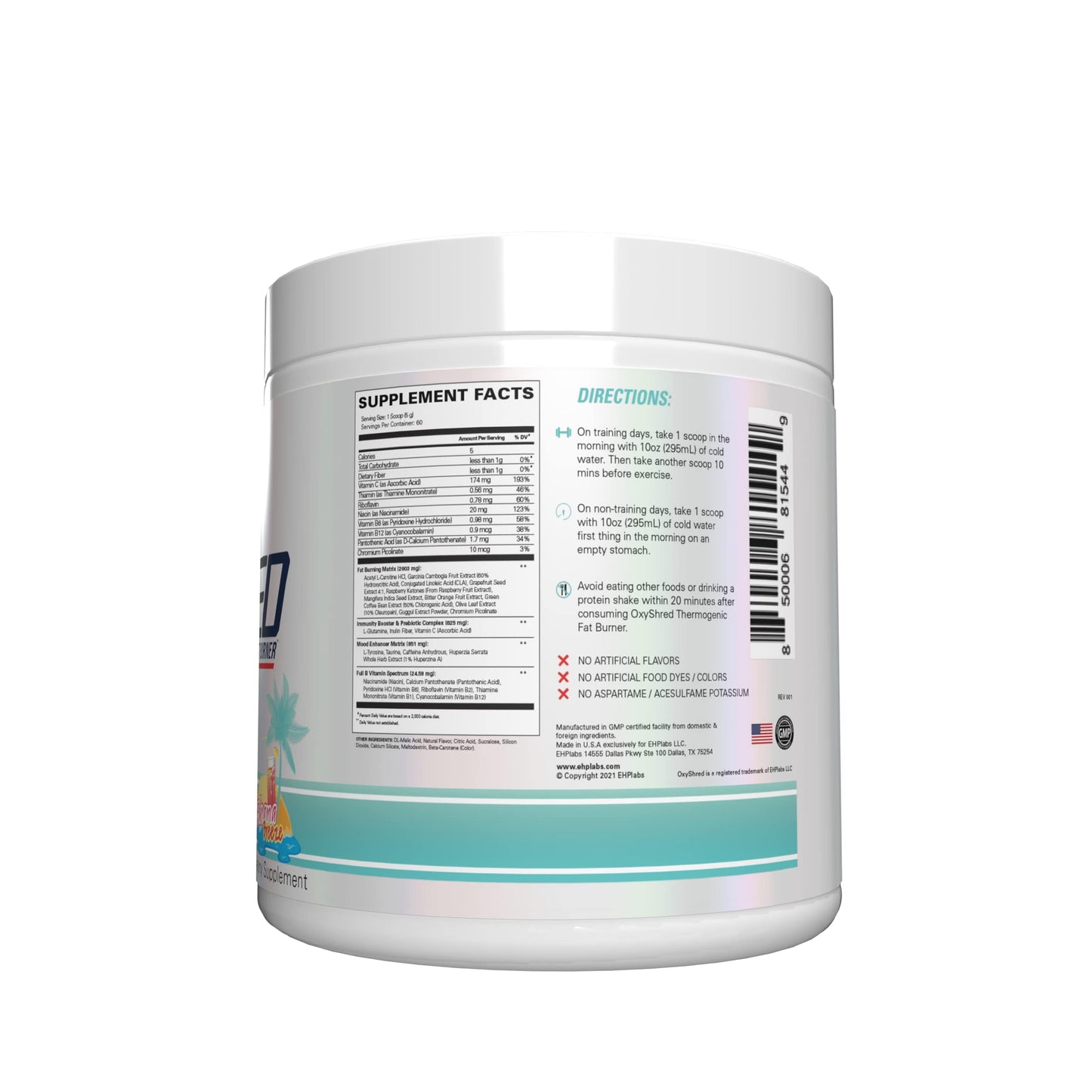EHP Labs OxyShred Pre Workout Powder - Preworkout Powder with L Glutamine & Acetyl L Carnitine, Energy Boost Drink - Mango, 60 Servings Nirvana Guru
