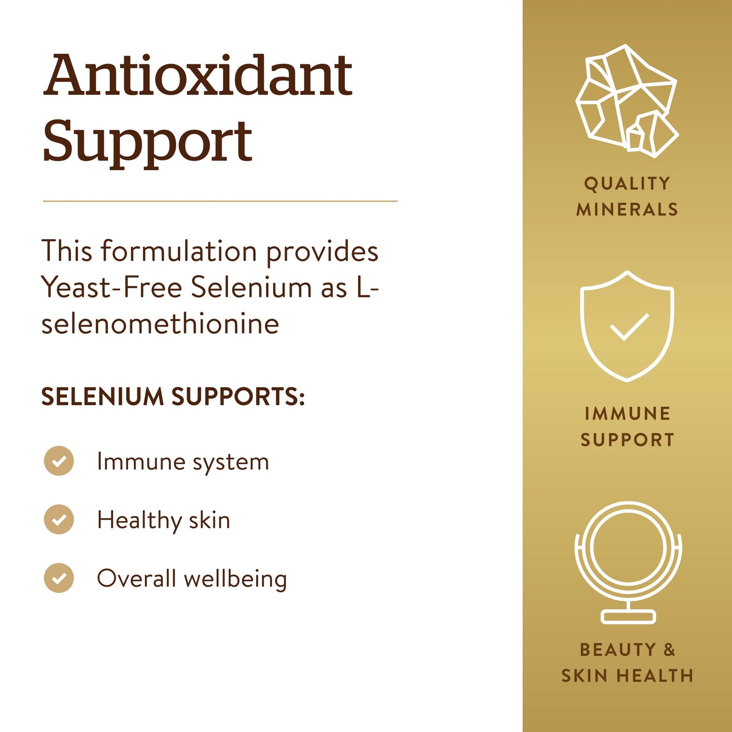 Solgar Yeast-Free Selenium 200 mcg, 250 Tablets - Supports Antioxidant & Immune System Health - Non-GMO, Vegan, Gluten Free, Dairy Free, Kosher - 250 Servings Nirvana Guru