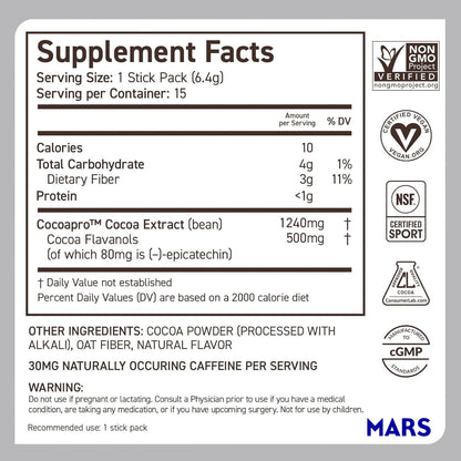 CocoaVia Cardio Health Cocoa Powder, 30 Servings, 500mg Cocoa Flavanols, Support Heart Health, Boost Nitric Oxide, Improve Circulation, Energy, Preworkout, Vegan, Dark Chocolate Cacao Nirvana Guru