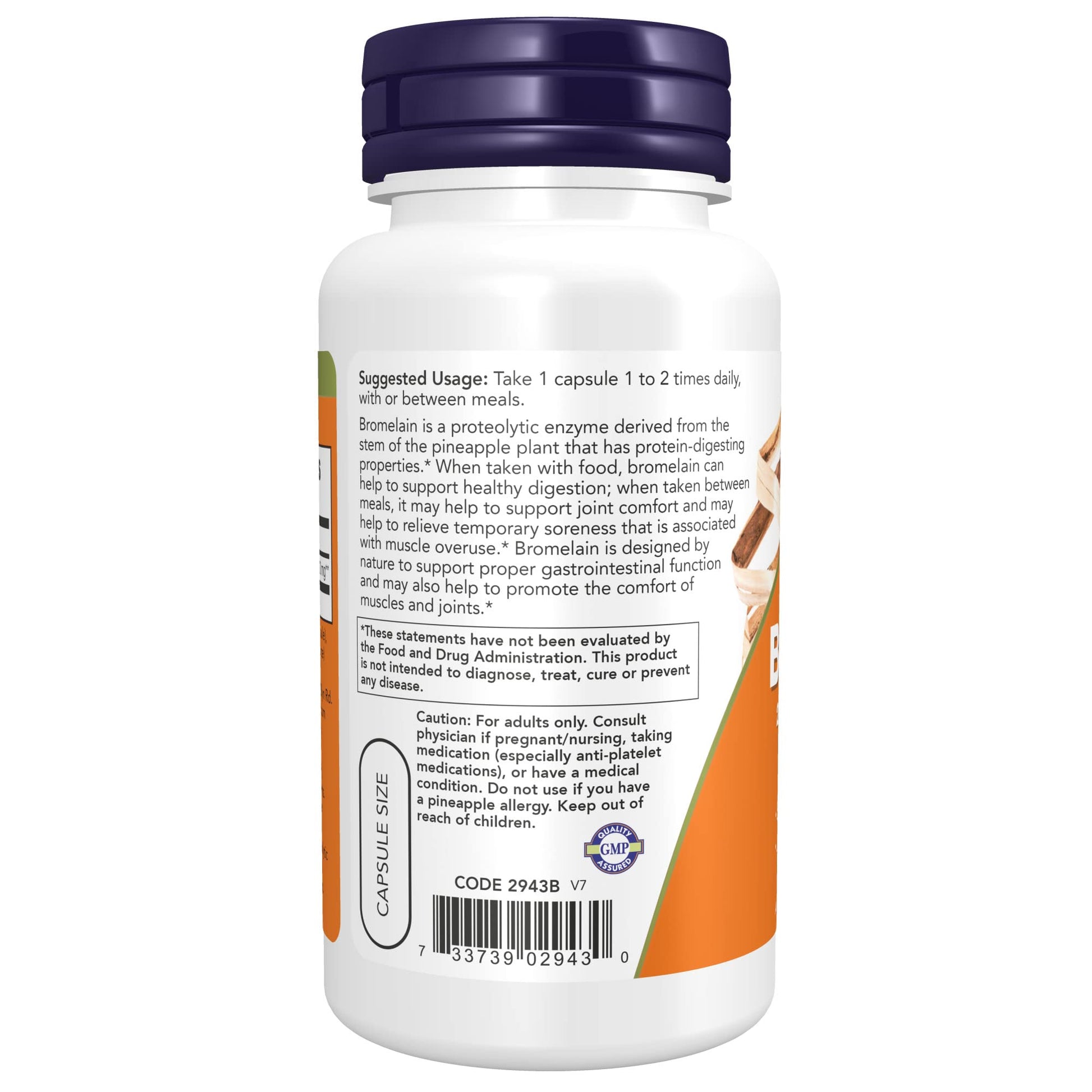 NOW Foods Supplements, Bromelain (Natural Proteolytic Enzyme) 2,400 GDU/g - 500 mg, Natural Proteolytic Enzyme*, 120 Veg Capsules Nirvana Guru