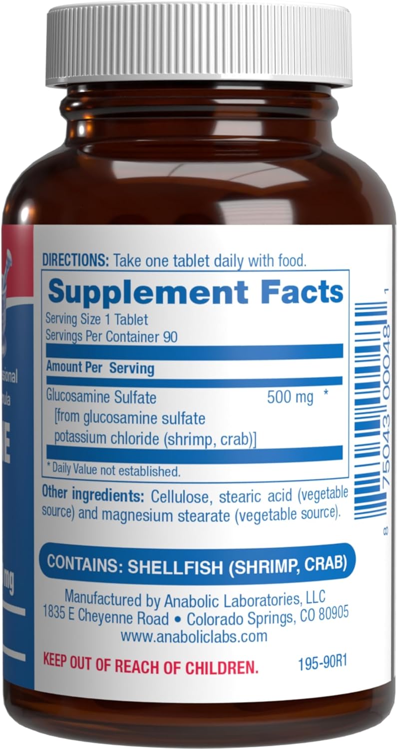Glucosamine Sulfate Joint Health Supplement - Soft Tissue Cartilage Tendon and Ligament Supplement for Enhanced Mobility Comfort and Flexibility - Non-GMO Sodium Free & Made in The USA - 90 Servings Nirvana Guru