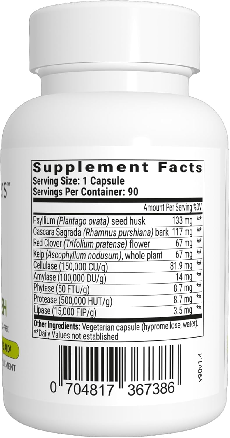 BIOptimizers Herbal Power Flush - Extra Strength Digestive Cleanse - Eliminate Toxins Improve Bowel Digestion - Bloating Discomfort Relief for Adults - 90 Capsules Nirvana Guru