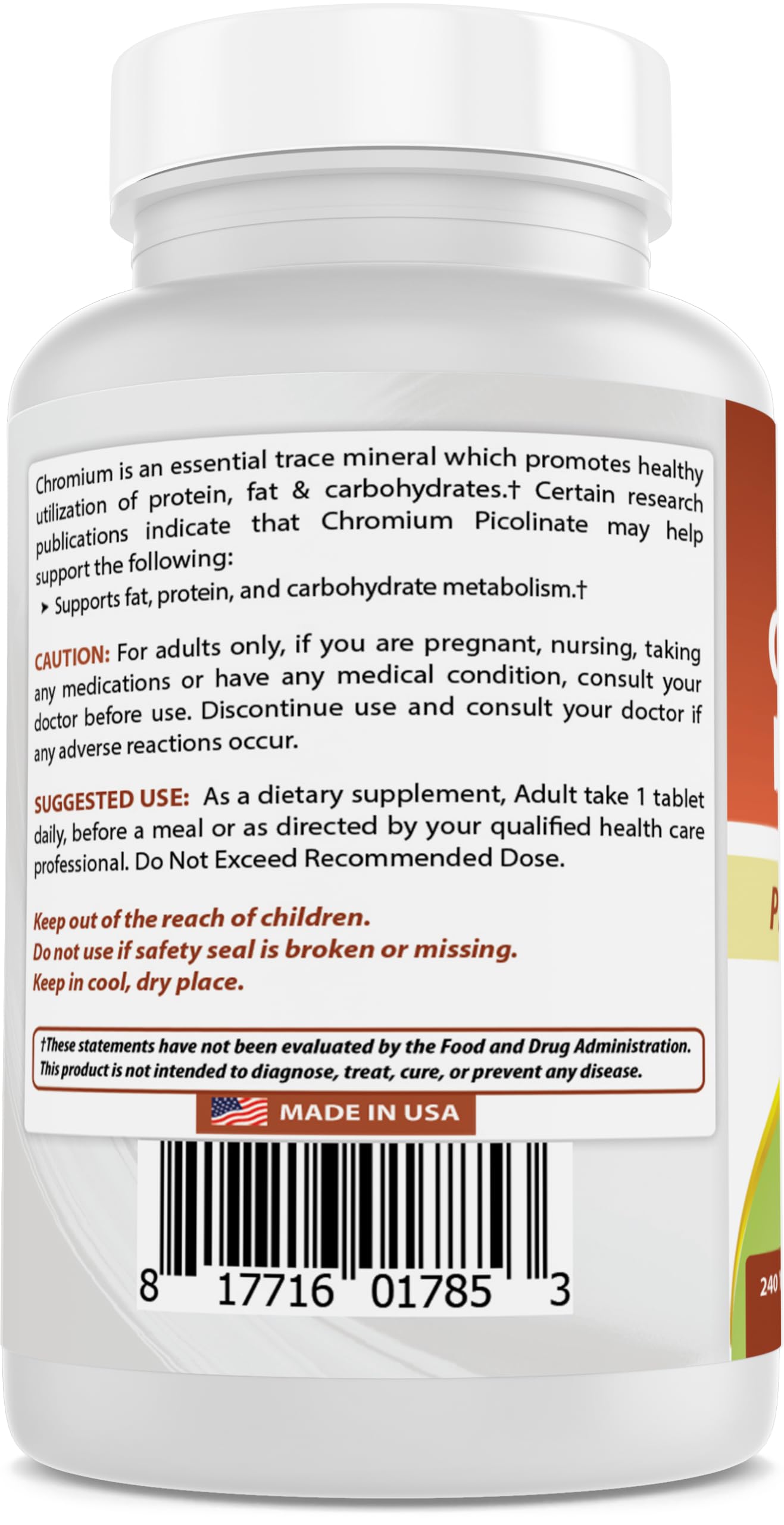 Best Naturals Chromium Picolinate 1000 mcg 120 Tablets Nirvana Guru