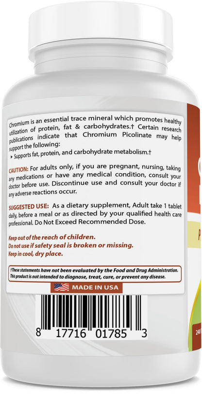 Best Naturals Chromium Picolinate 1000 mcg 120 Tablets Nirvana Guru