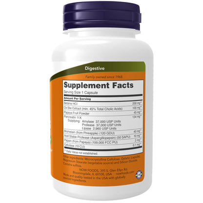 NOW Foods Supplements, Super Enzymes, Formulated with Bromelain, Ox Bile, Pancreatin and Papain,180 Capsules - Nirvana Guru